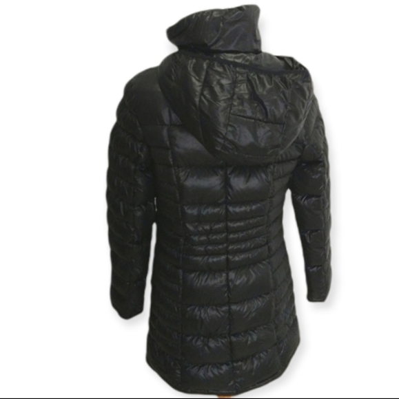 Michael Kors Hooded Packable Down Coat in Black - Picture 6 of 8